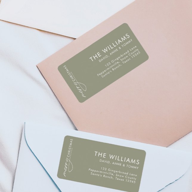 Étiquette Adresse de Noël moderne tendance (Créateur téléchargé)