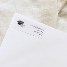 Adresse de remise des diplômes florale violet lava