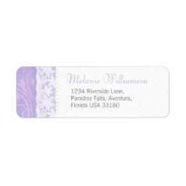 Étiquette Adresse de réponse du mariage blanc et violet