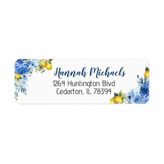 Étiquette Adresse de retour (Devant)