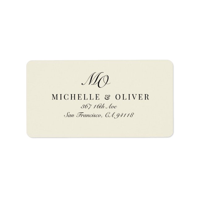 Étiquette Adresse de retour (Devant)