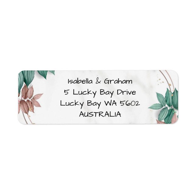 Étiquette Adresse de retour (Devant)