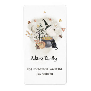 Étiquette Adresse de retour Baby shower Halloween