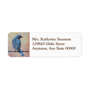 Étiquette Adresse de retour Bleubird Fine Art