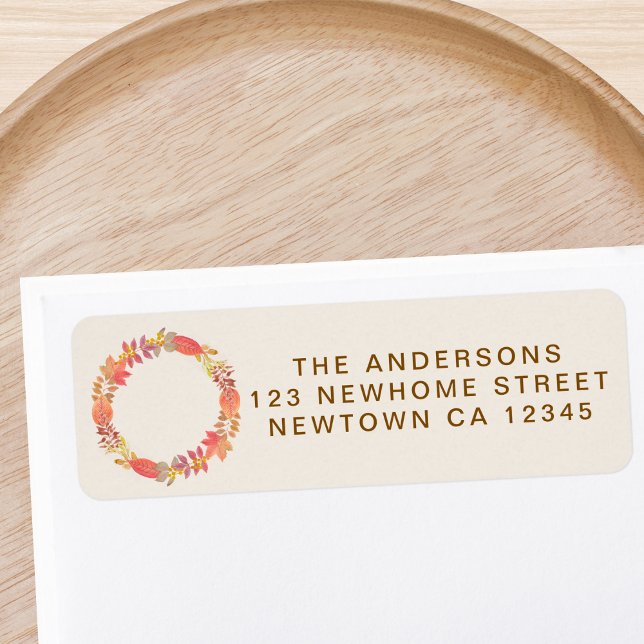 Étiquette Adresse de retour d'automne (Créateur téléchargé)