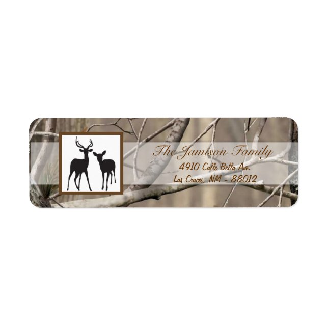 Étiquette Adresse de retour de .75"x2.25" Chasseurs d'étique (Devant)