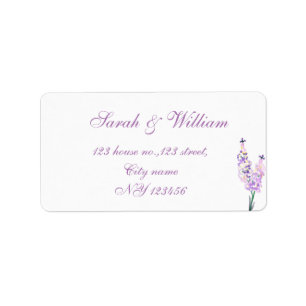 Étiquette adresse de retour de attirance de delphinium chic