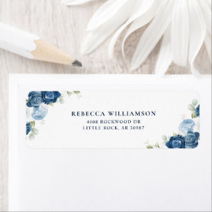 Étiquette Adresse de Retour de Baby Shower Floral Aquarelle