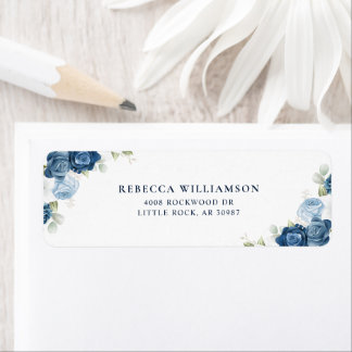 Étiquette Adresse de Retour de Baby Shower Floral Aquarelle