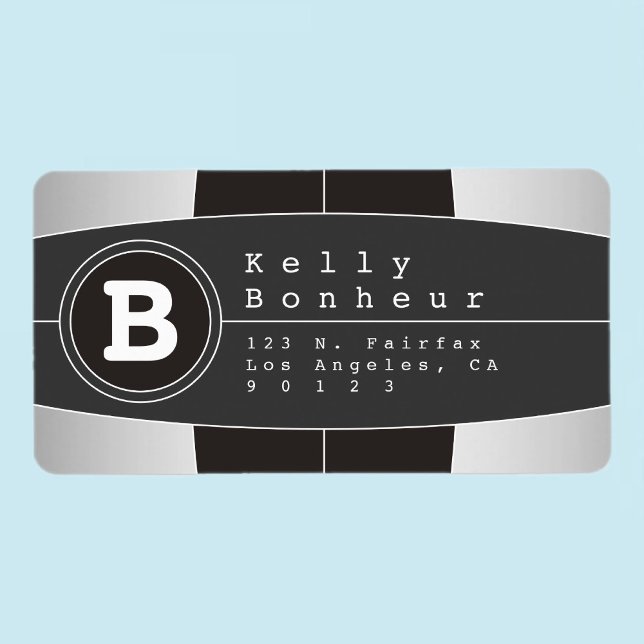 Étiquette Adresse de retour de conception géométrique modern (Créateur téléchargé)