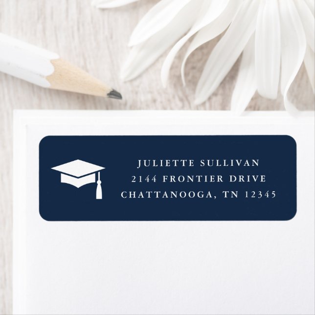 Étiquette Adresse de retour de diplôme de type minimal (En situation)