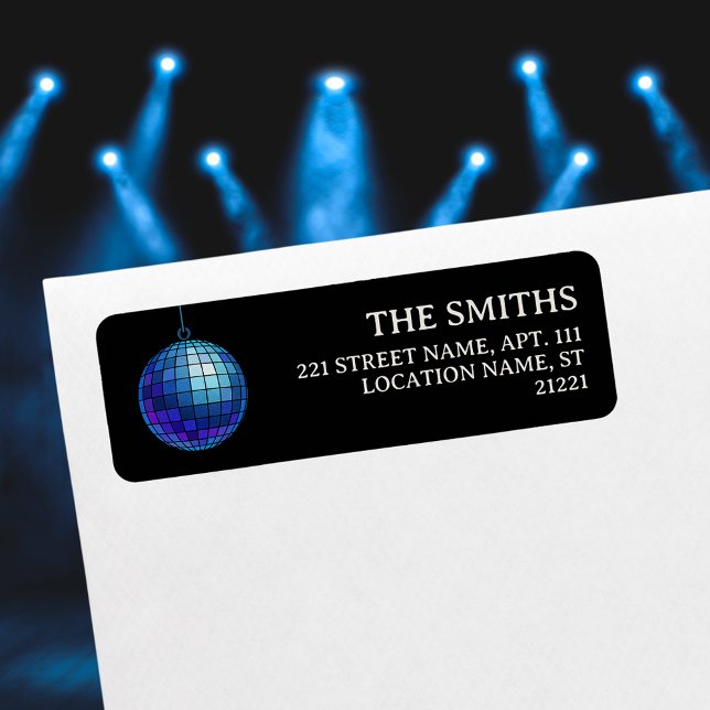 Étiquette Adresse de retour de Disco Ball Halloween (Disco Ball Halloween Return Address Label)