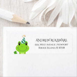 Étiquette Adresse de retour de fermeture de grenouille