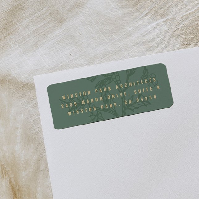 Étiquette Adresse de retour de la branche verte prospère (Créateur téléchargé)