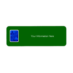 Étiquette Adresse de retour de la carte bleue Iridescente