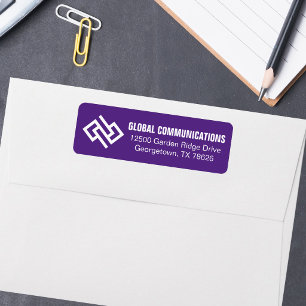 Étiquette Adresse de retour de la société de technologie cyb
