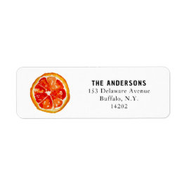Étiquette Adresse de retour de l'agrumes d'orange cuite à ma
