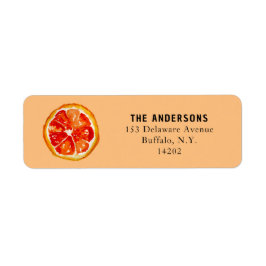 Étiquette Adresse de retour de l'agrumes d'orange cuite à ma