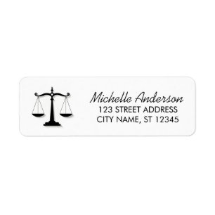 Étiquette Adresse de retour de l'avocat professionnel branch