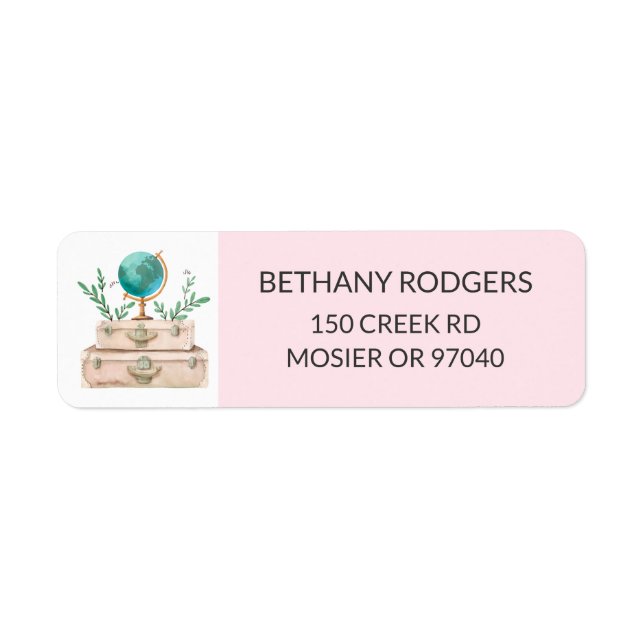 Étiquette Adresse de retour de l'enveloppe de Fête des marié (Devant)