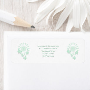 Étiquette Adresse de retour de l'enveloppe mariage Papillons