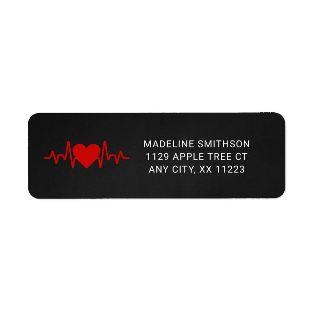 Étiquette Adresse de retour de l'infirmière, symbole médical (Devant)