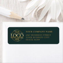 Adresse de retour de logo d'entreprise personnalis