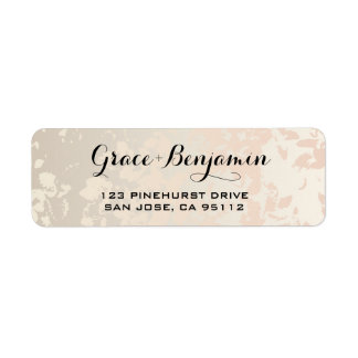 Étiquette adresse de retour de mariage non photo