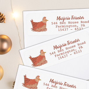 Étiquette Adresse de retour de Mother Hen