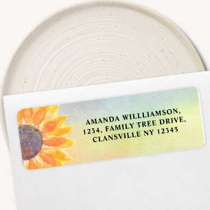 Étiquette Adresse de retour de réunion de famille florale aq