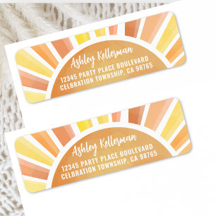 Étiquette Adresse de Retour de Soleil