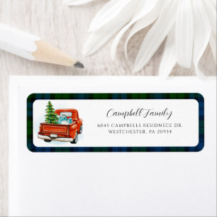 Étiquette Adresse de retour de Tartan Campbell du Camion Rou