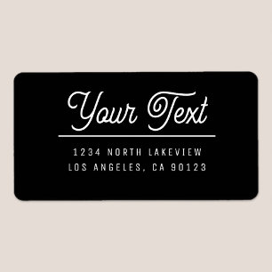 Étiquette Adresse de retour de texte personnalisable