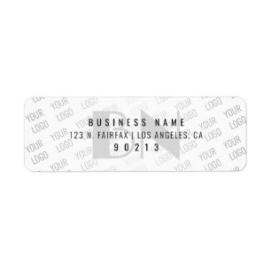 Étiquette Adresse de retour de votre logo Carrelé blanc dégr