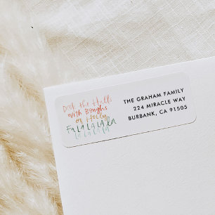 Étiquette Adresse de retour Deck the Halls