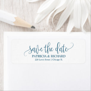 Étiquette Adresse de retour d'enregistrement de mariage chic
