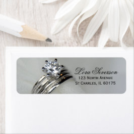 Étiquette Adresse de retour des anneaux mariages
