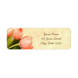 Étiquette Adresse de retour des fleurs de printemps des tuli