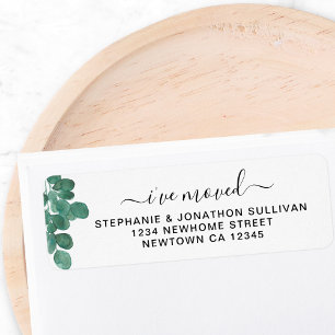 Étiquette Adresse de retour d'Eucalyptus que j'ai déplacée