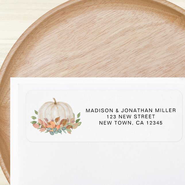 Étiquette Adresse de retour du Citrouille d'automne (Créateur téléchargé)