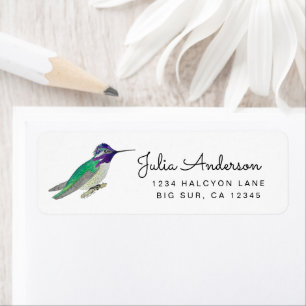 Étiquette Adresse de retour du colibri Costa Label