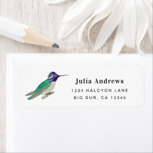 Étiquette Adresse de retour du colibri Costa Label