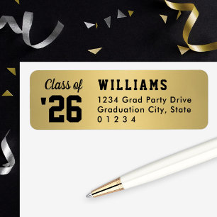 Étiquette Adresse de retour du diplôme d'or de la promotion