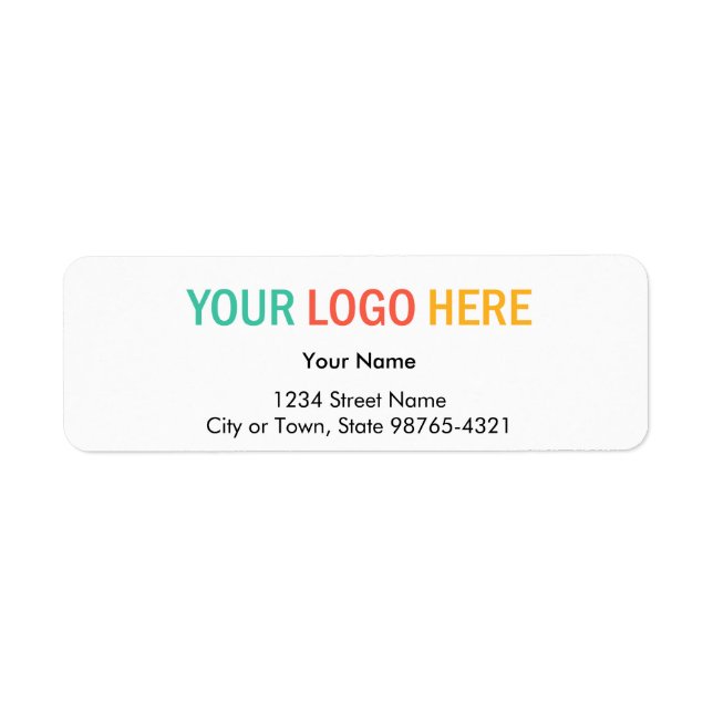 Étiquette Adresse de retour du logo commercial de l'entrepri (Devant)