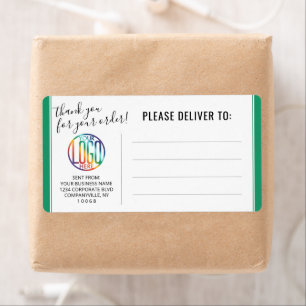 Étiquette Adresse de retour du logo commercial Livraison bla