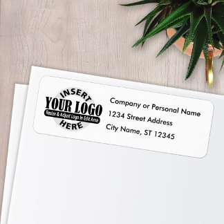 Étiquette Adresse de retour du logo de l'entreprise