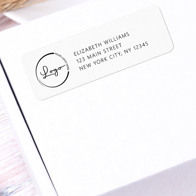 Étiquette Adresse de retour du logo de l'entreprise (Créateur téléchargé)