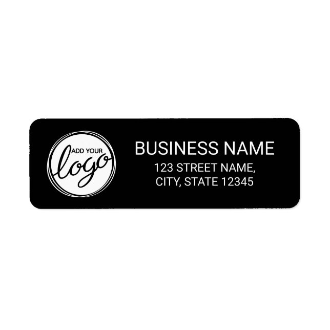 Étiquette Adresse de retour du logo d'entreprise personnalis (Devant)