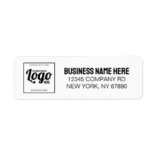 Étiquette Adresse de retour du logo professionnel simple