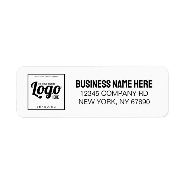 Étiquette Adresse de retour du logo professionnel simple (Devant)